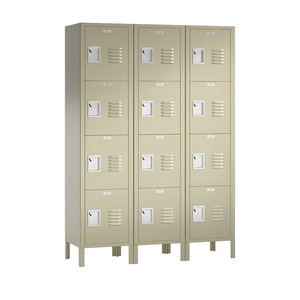 Traditional Metal Locker — 4 Tier, 3 Wide